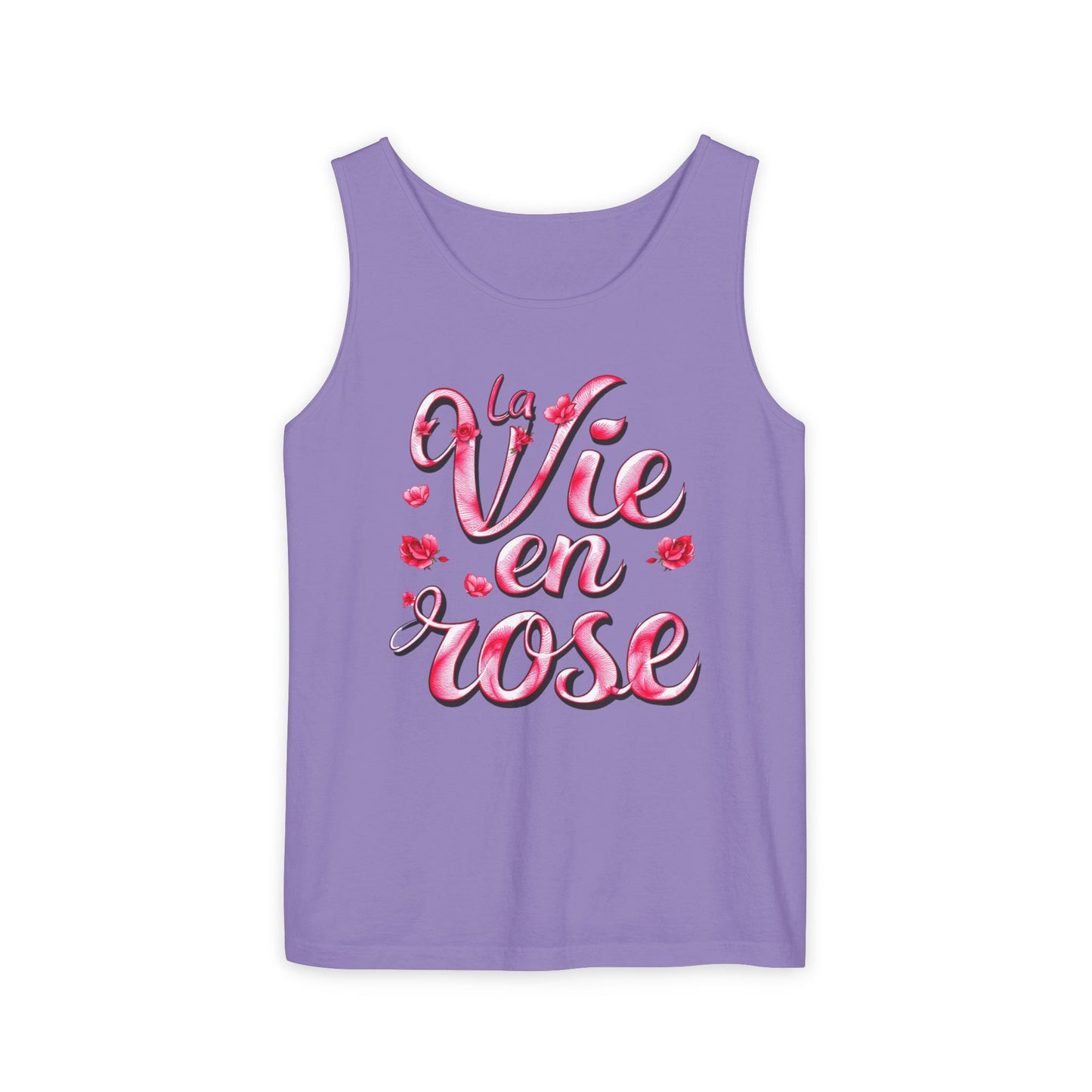 Comfort Colors® 9360 Women's Garment-Dyed Tank Top - La Vie en Rose Romantic & Stylish Design