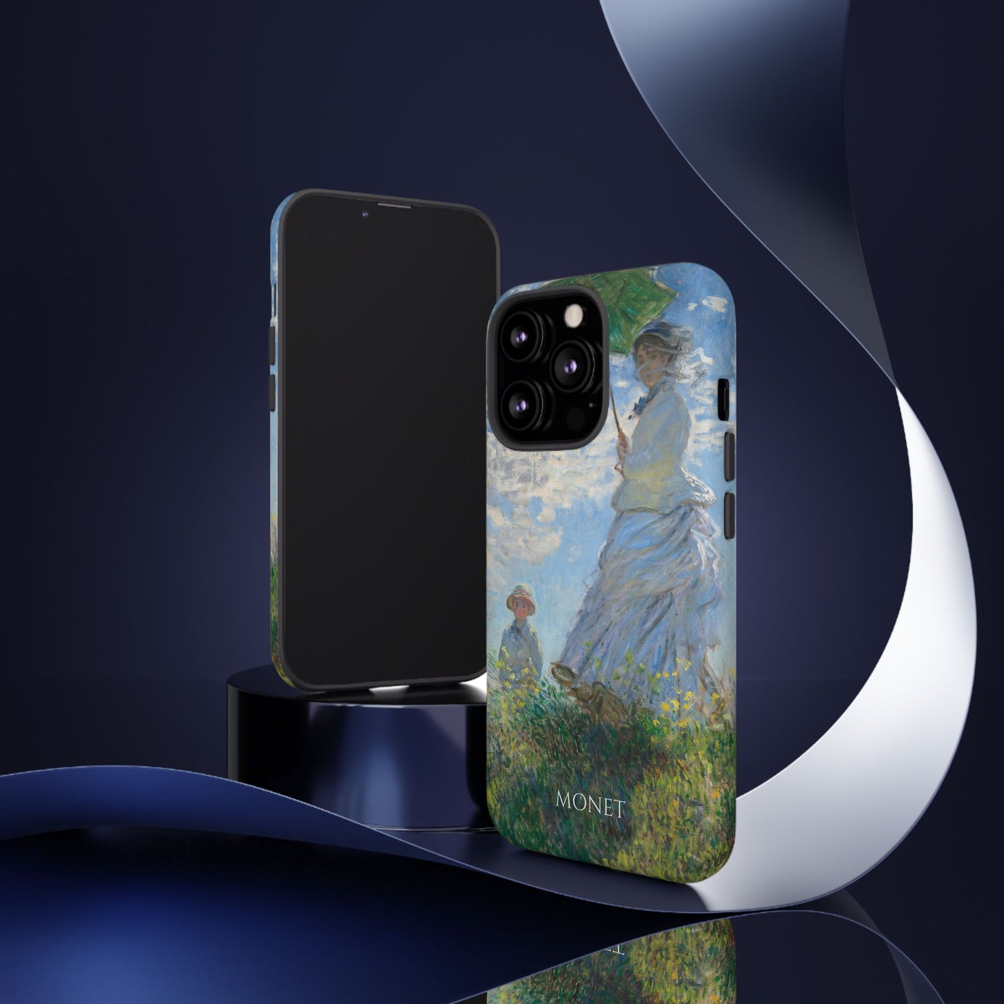 Tough Phone Case for iPhone, Samsung and Google Pixel - Monet, Woman with a Parasol - Madame Monet and Her Son (1875)