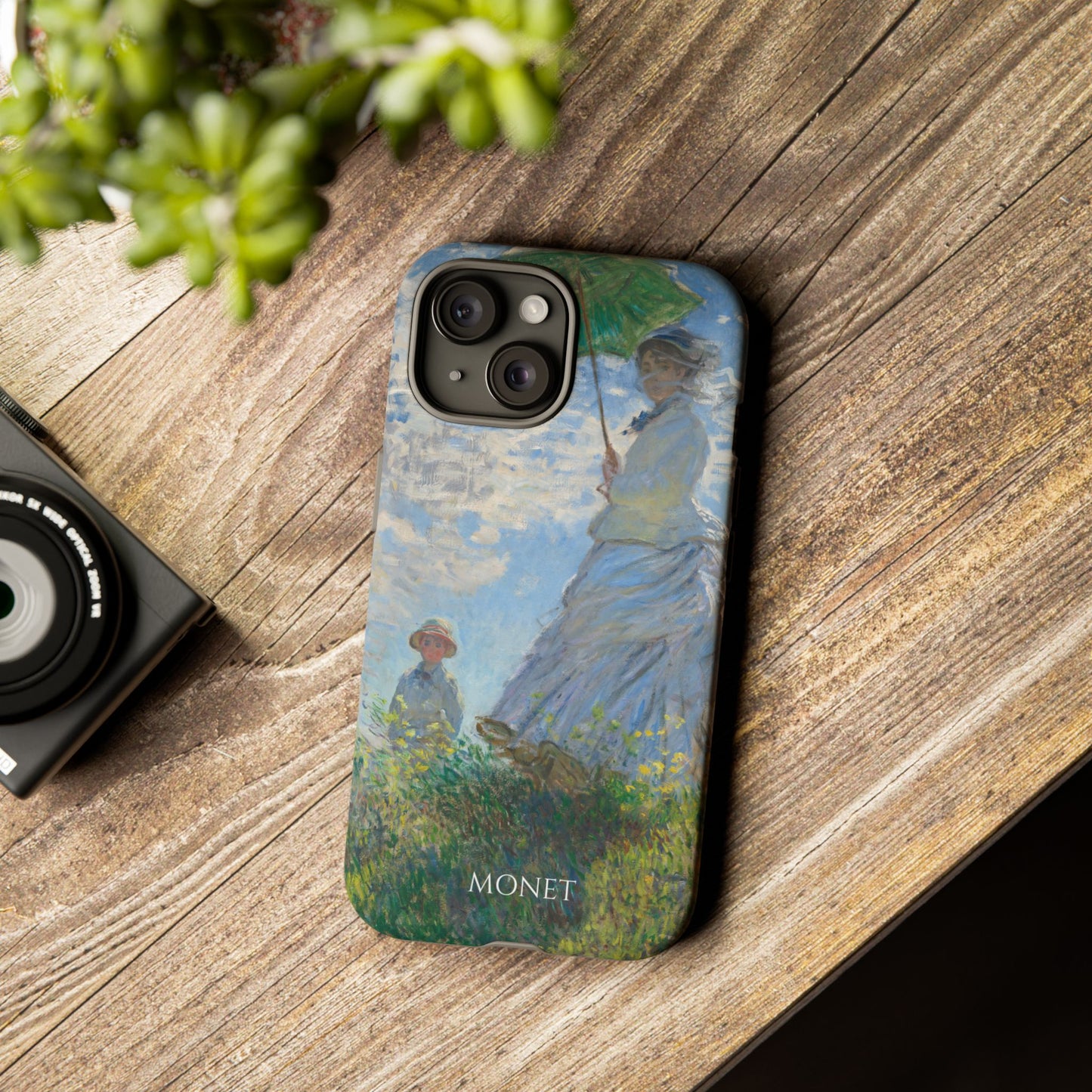 Tough Phone Case for iPhone, Samsung and Google Pixel - Monet, Woman with a Parasol - Madame Monet and Her Son (1875)
