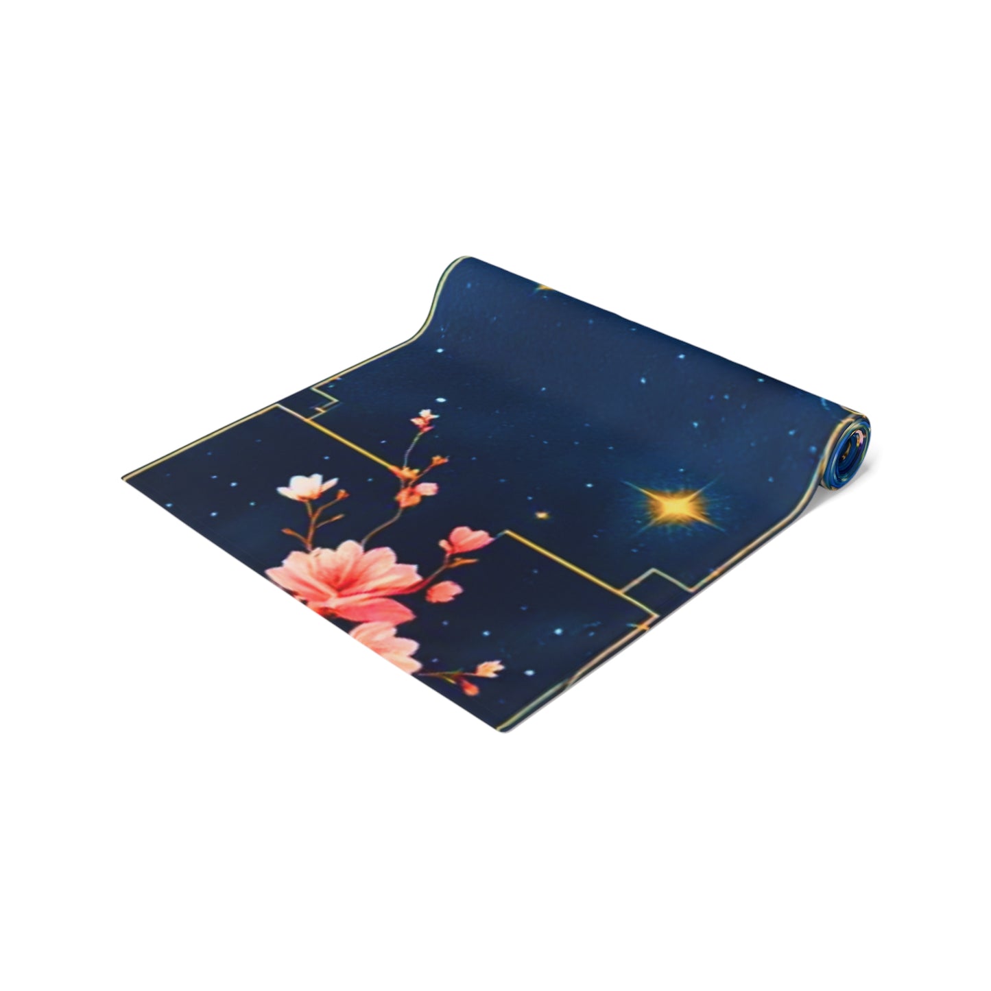 Elegant White Snake and Cherry Blossom Table Runner - Lunar New Year 2025 Décor