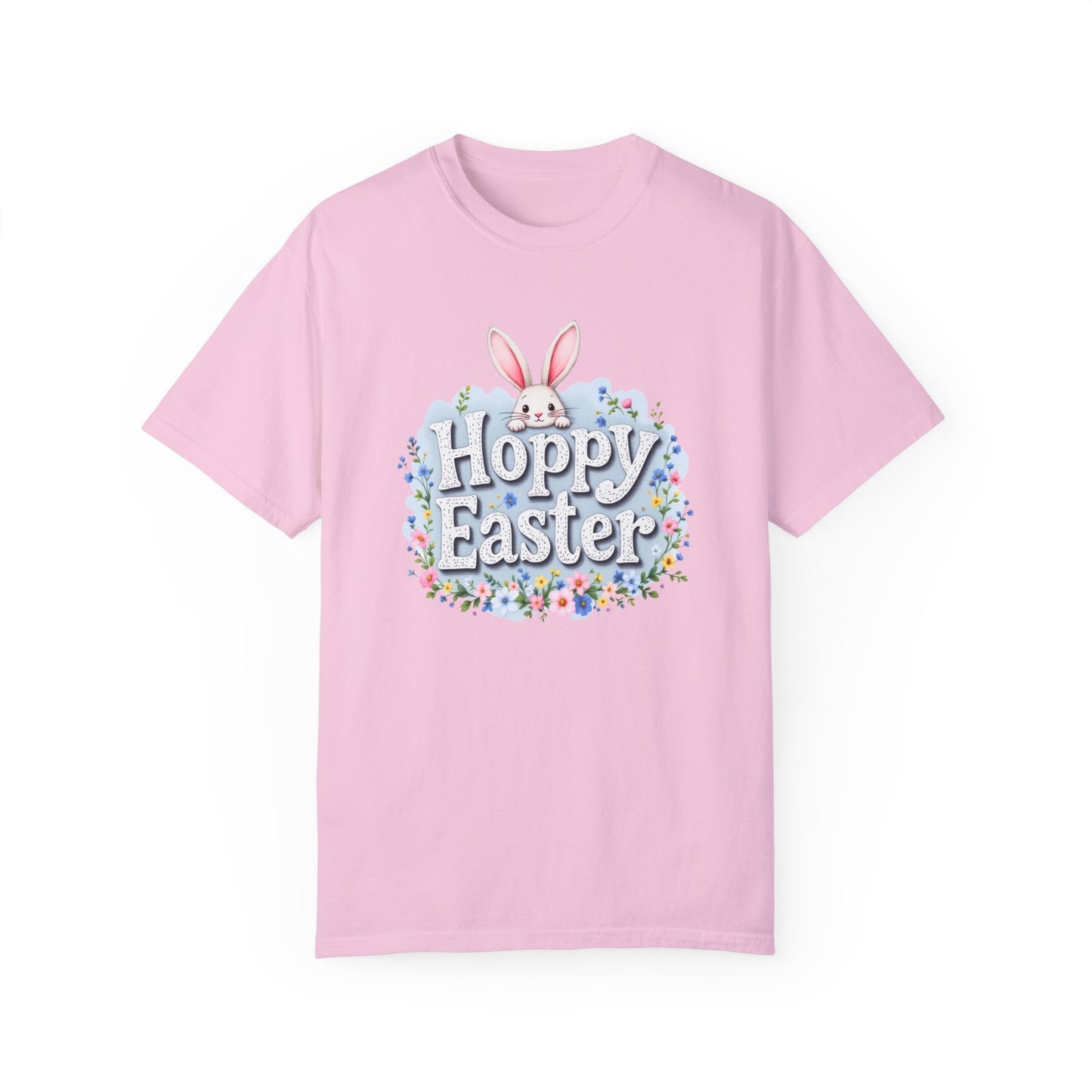 Comfort Colors 1717 Unisex Garment-Dyed T-shirt - Hoppy Easter Bunny Peek