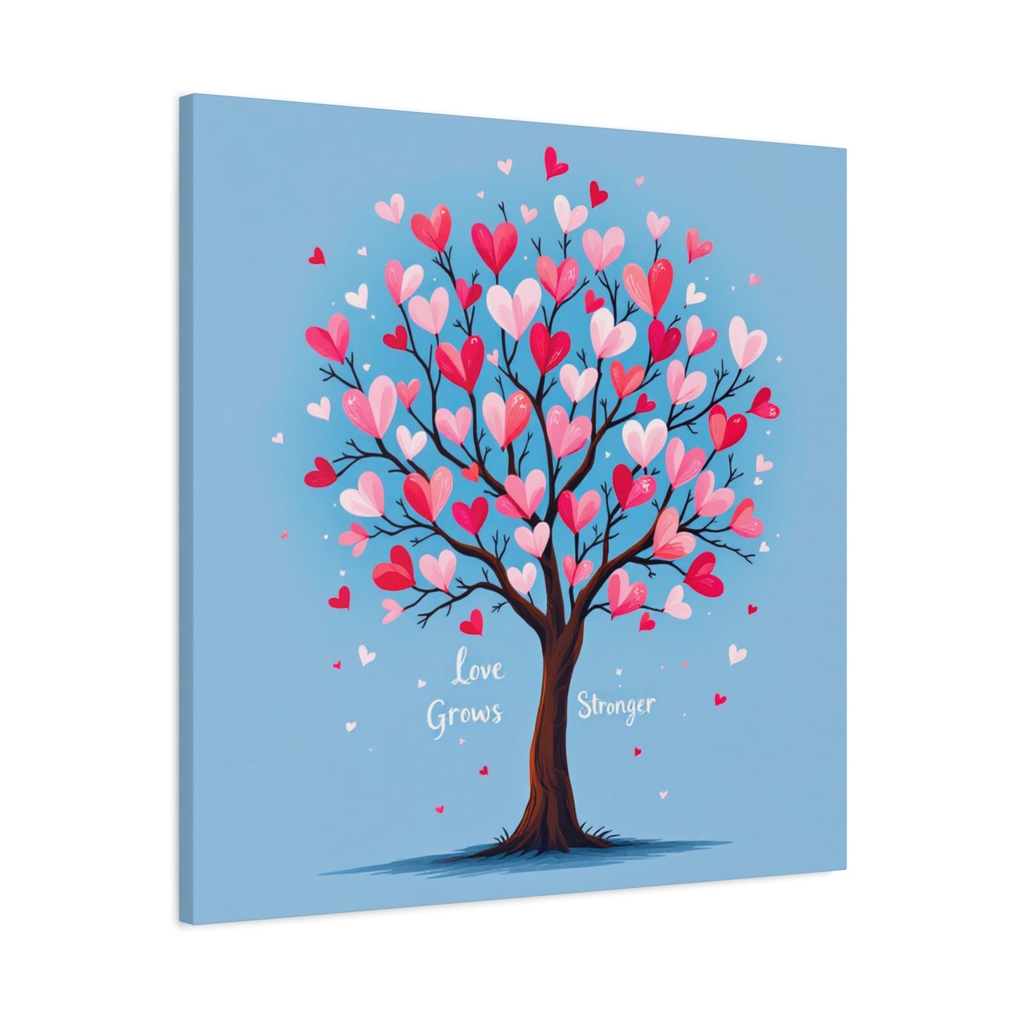 Love Grows Stronger – Heart Tree Canvas Art