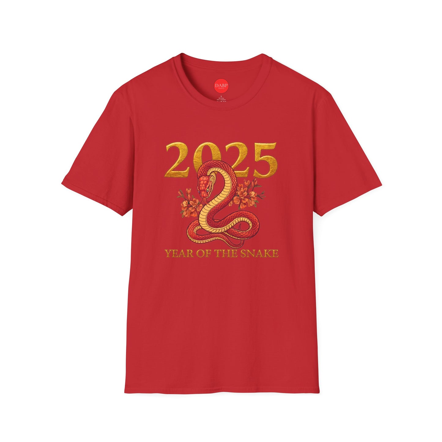 Gildan 64000 Unisex Softstyle Short-sleeve Tee | 2025 Year of the Snake Chinese New Year Design