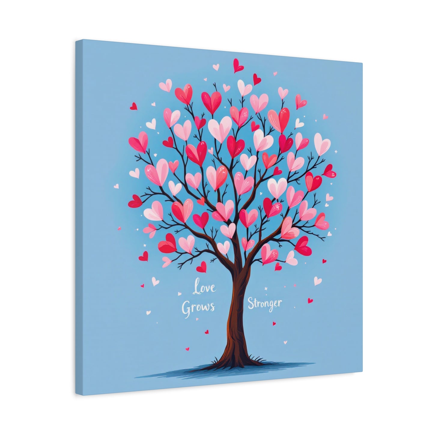 Love Grows Stronger – Heart Tree Canvas Art