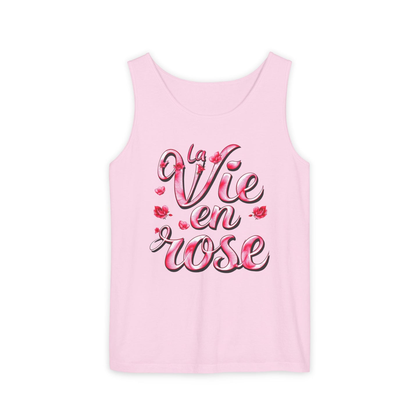 Comfort Colors® 9360 Women's Garment-Dyed Tank Top - La Vie en Rose Romantic & Stylish Design