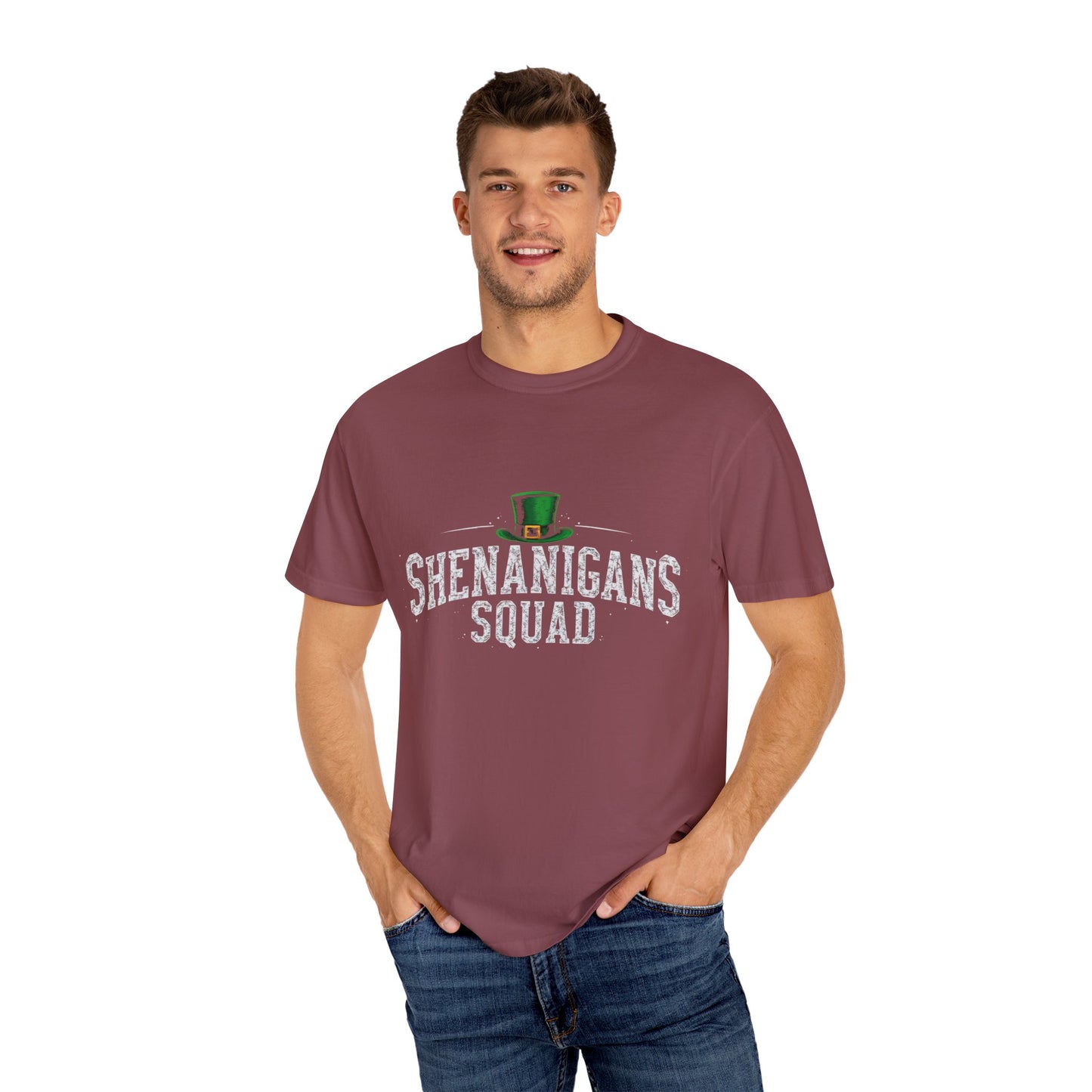 Comfort Colors 1717 Unisex Garment-Dyed T-shirt - Shenanigans Squad St. Patrick’s Day Design