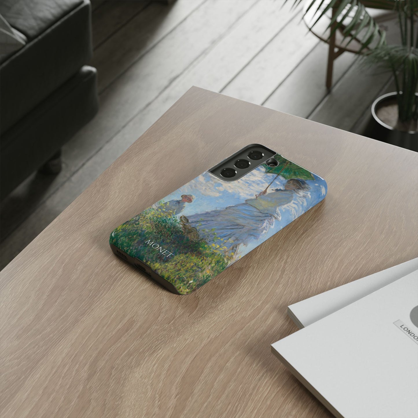 Tough Phone Case for iPhone, Samsung and Google Pixel - Monet, Woman with a Parasol - Madame Monet and Her Son (1875)