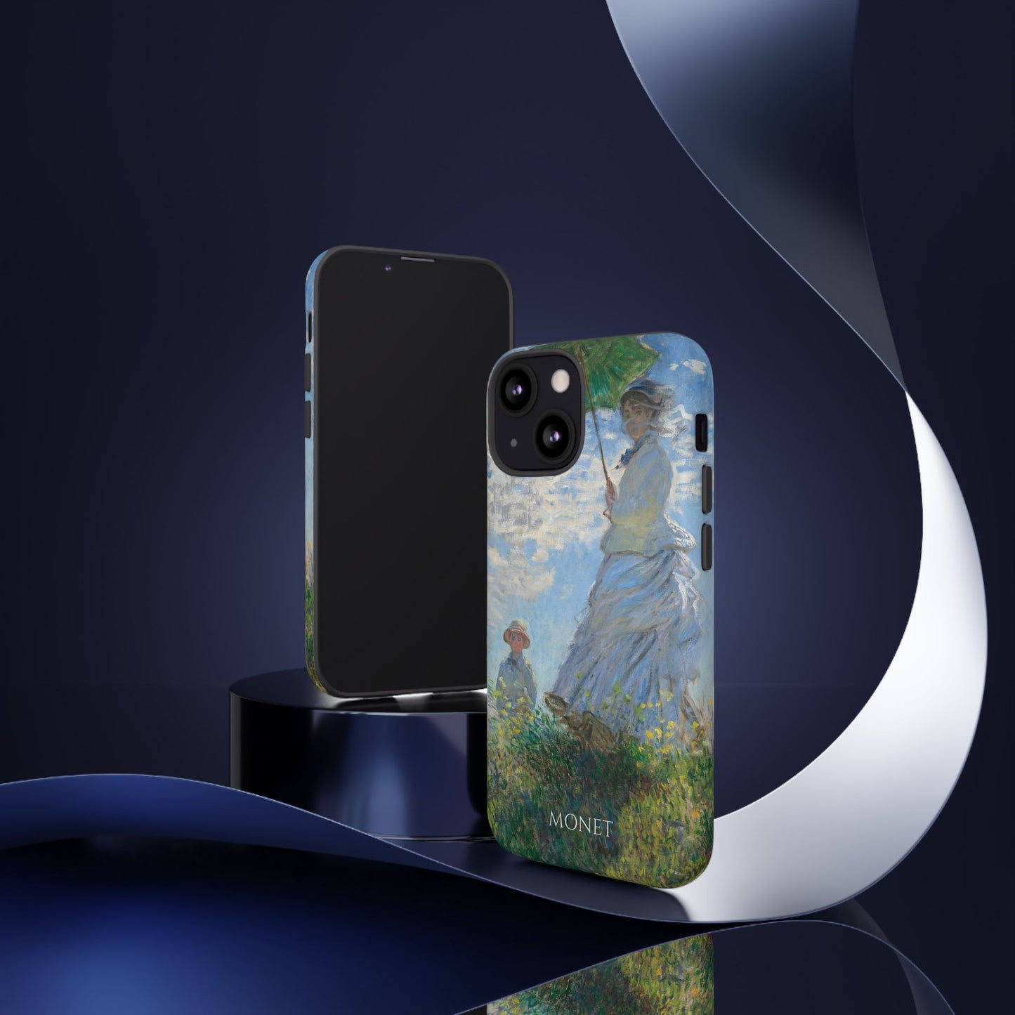 Tough Phone Case for iPhone, Samsung and Google Pixel - Monet, Woman with a Parasol - Madame Monet and Her Son (1875)
