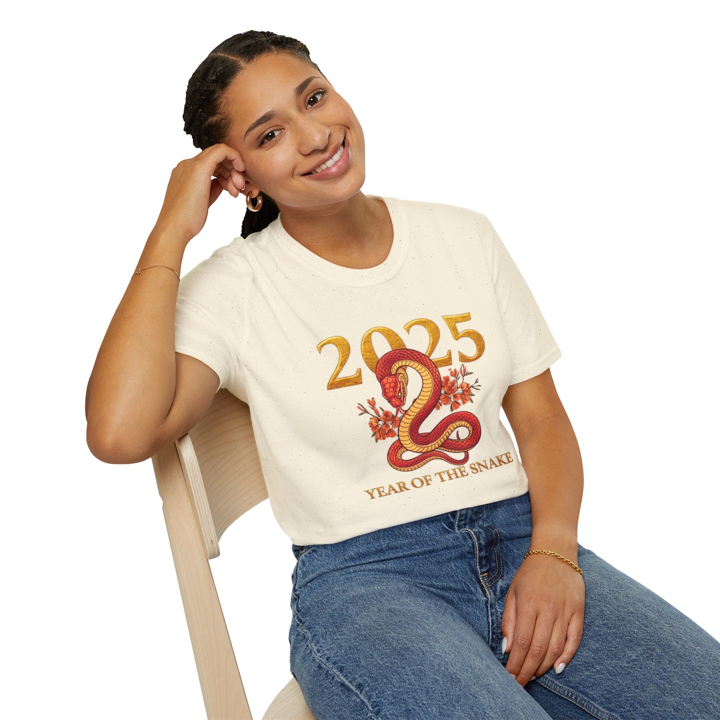 Gildan 64000 Unisex Softstyle Short-sleeve Tee | 2025 Year of the Snake Chinese New Year Design