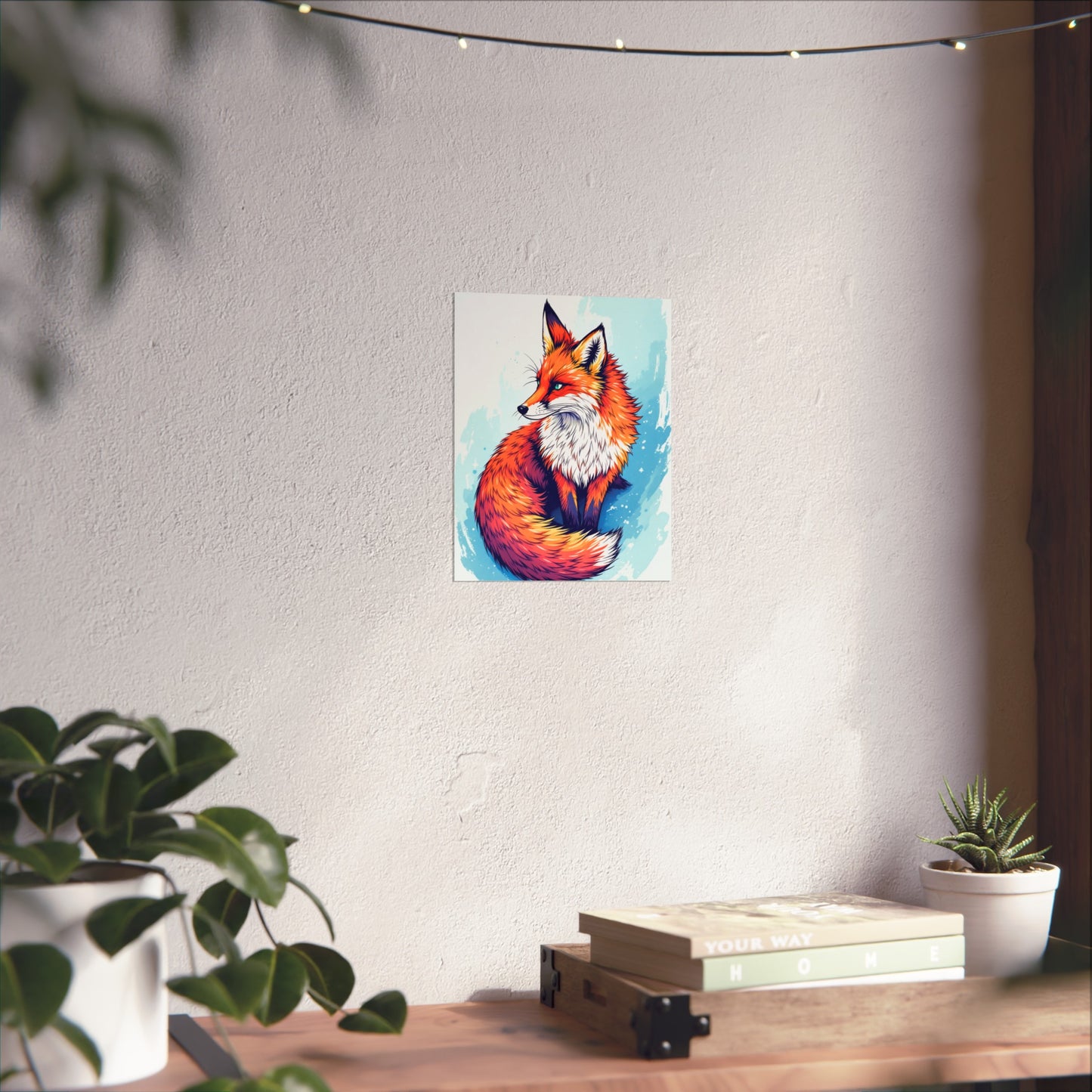 Vibrant Fox Illustration - Bold Artistic Wildlife