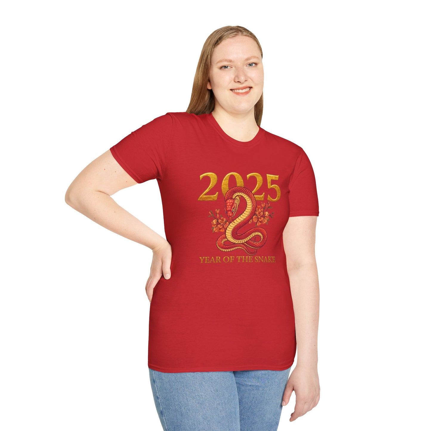 Gildan 64000 Unisex Softstyle Short-sleeve Tee | 2025 Year of the Snake Chinese New Year Design