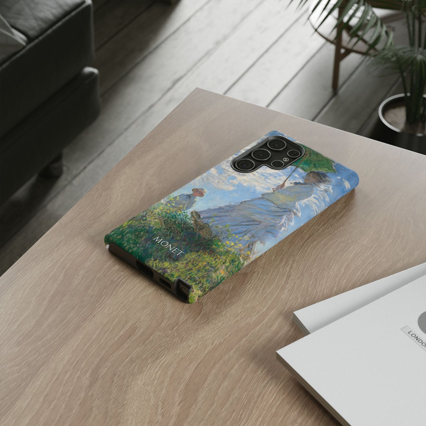 Tough Phone Case for iPhone, Samsung and Google Pixel - Monet, Woman with a Parasol - Madame Monet and Her Son (1875)