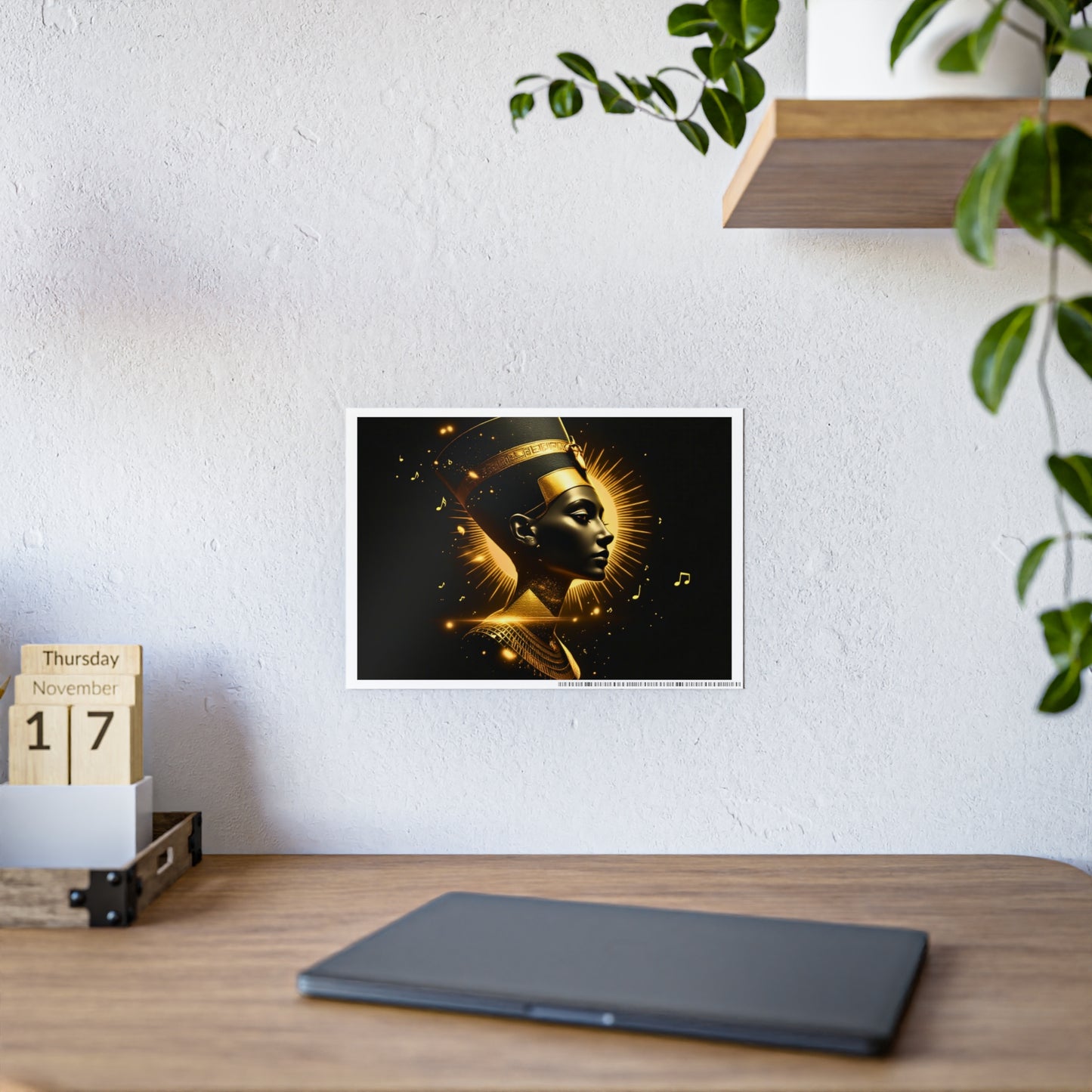 Jazz-Inspired Glossy Poster Art | Nefertiti Reimagined