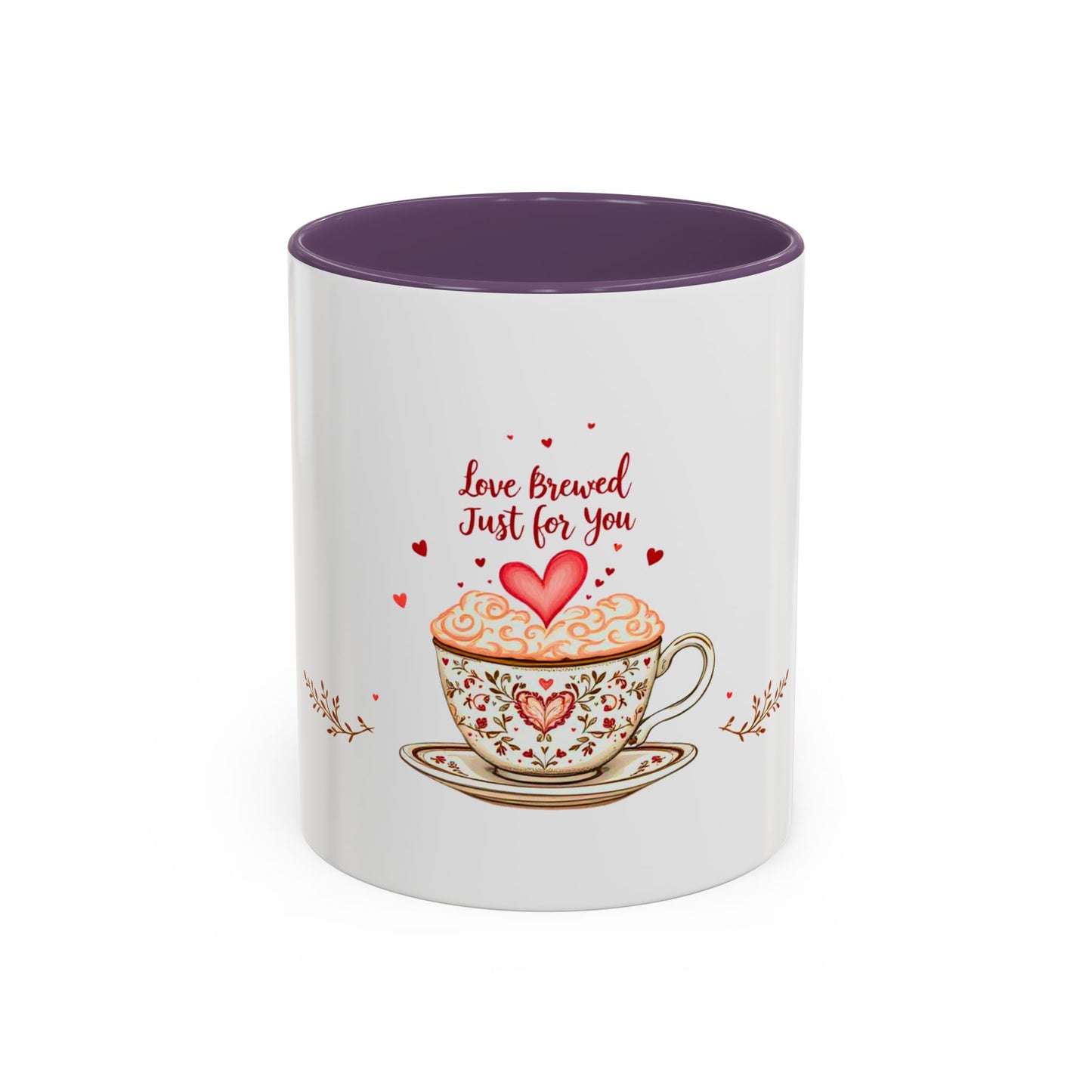 Love Brewed Just for You - Romantic Coffee Mug (11oz, 15oz)