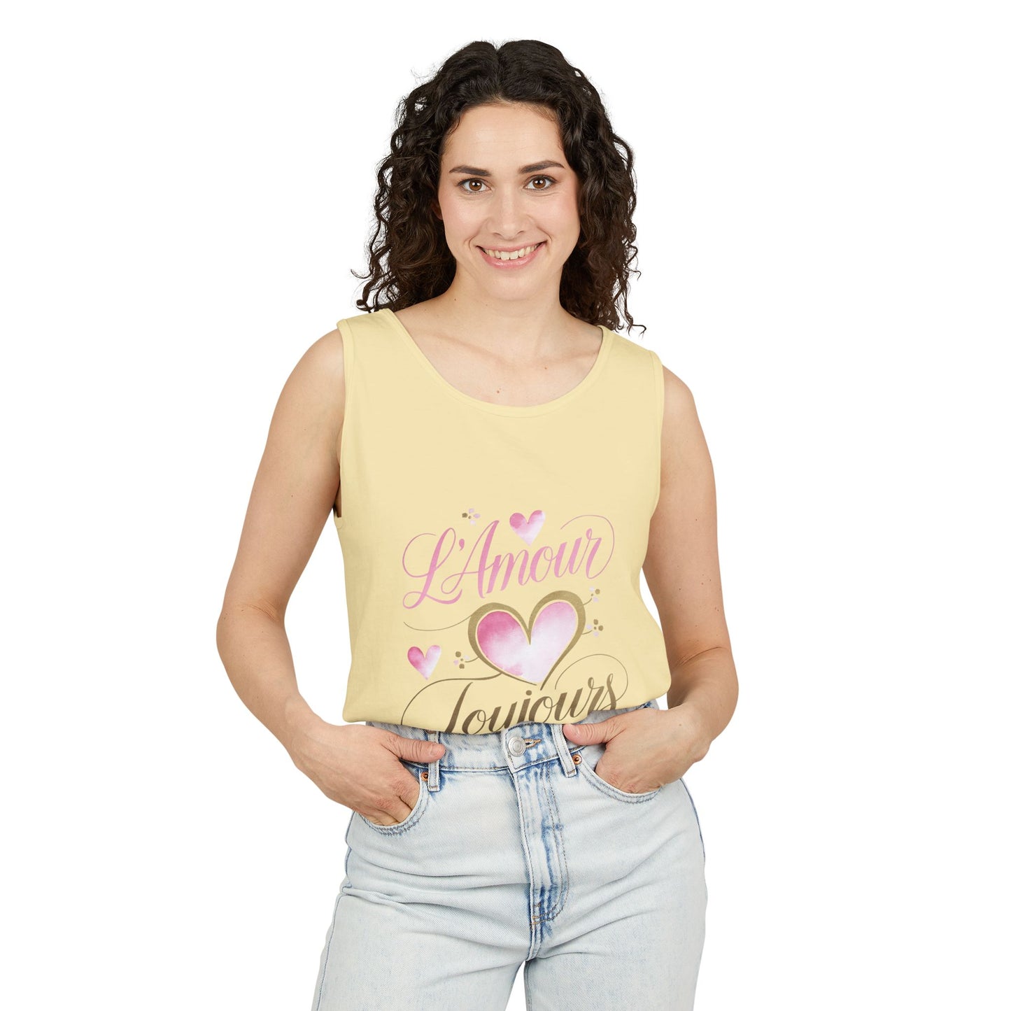 Comfort Colors® 9360 Women's Garment-Dyed Tank Top - L’Amour Toujours – Romantic French Love Design