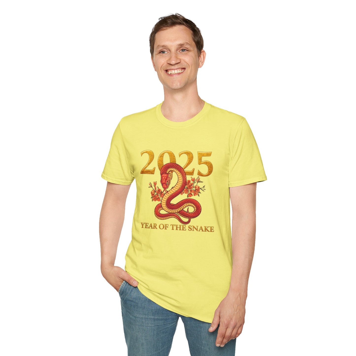Gildan 64000 Unisex Softstyle Short-sleeve Tee | 2025 Year of the Snake Chinese New Year Design