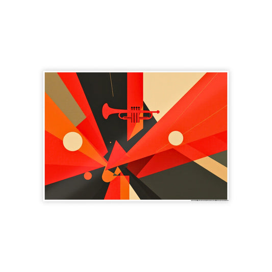 Jazz-Inspired Glossy Poster Art | Abstract Donna III