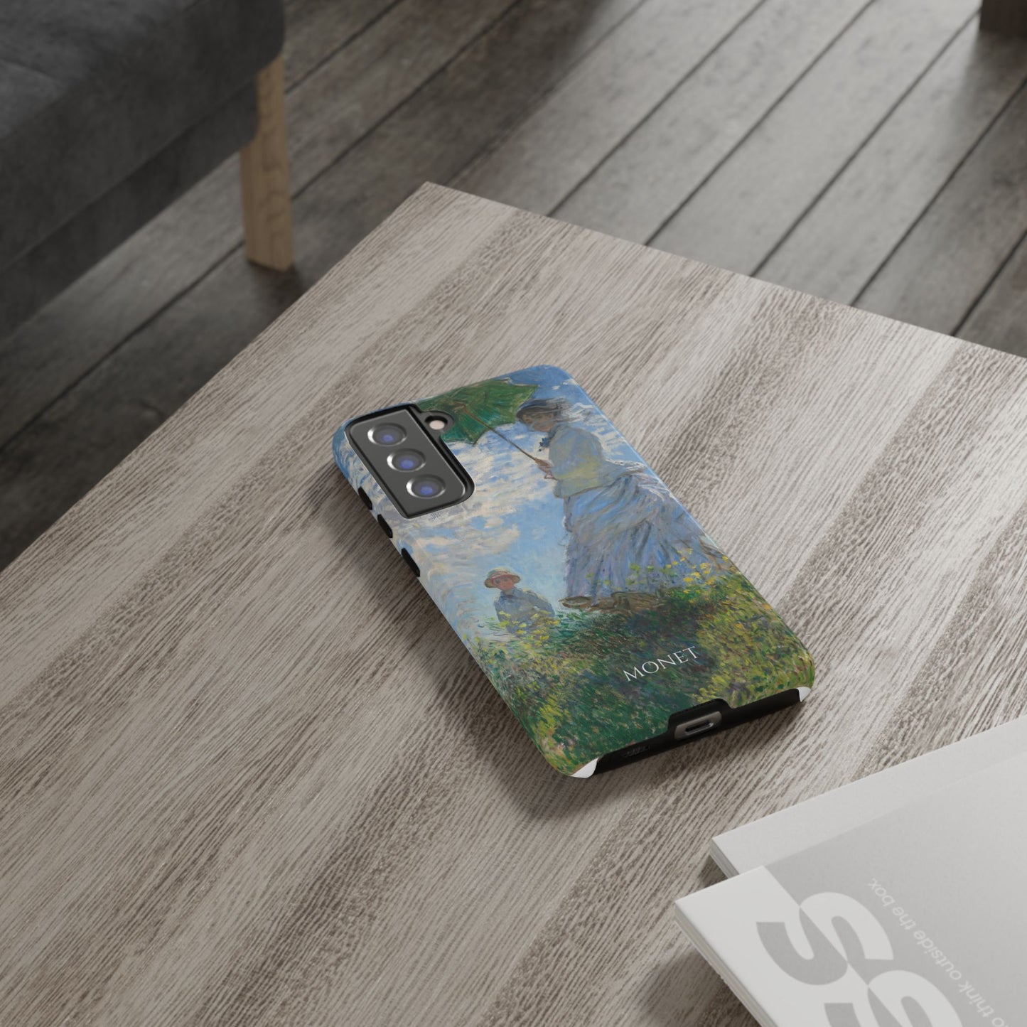 Tough Phone Case for iPhone, Samsung and Google Pixel - Monet, Woman with a Parasol - Madame Monet and Her Son (1875)