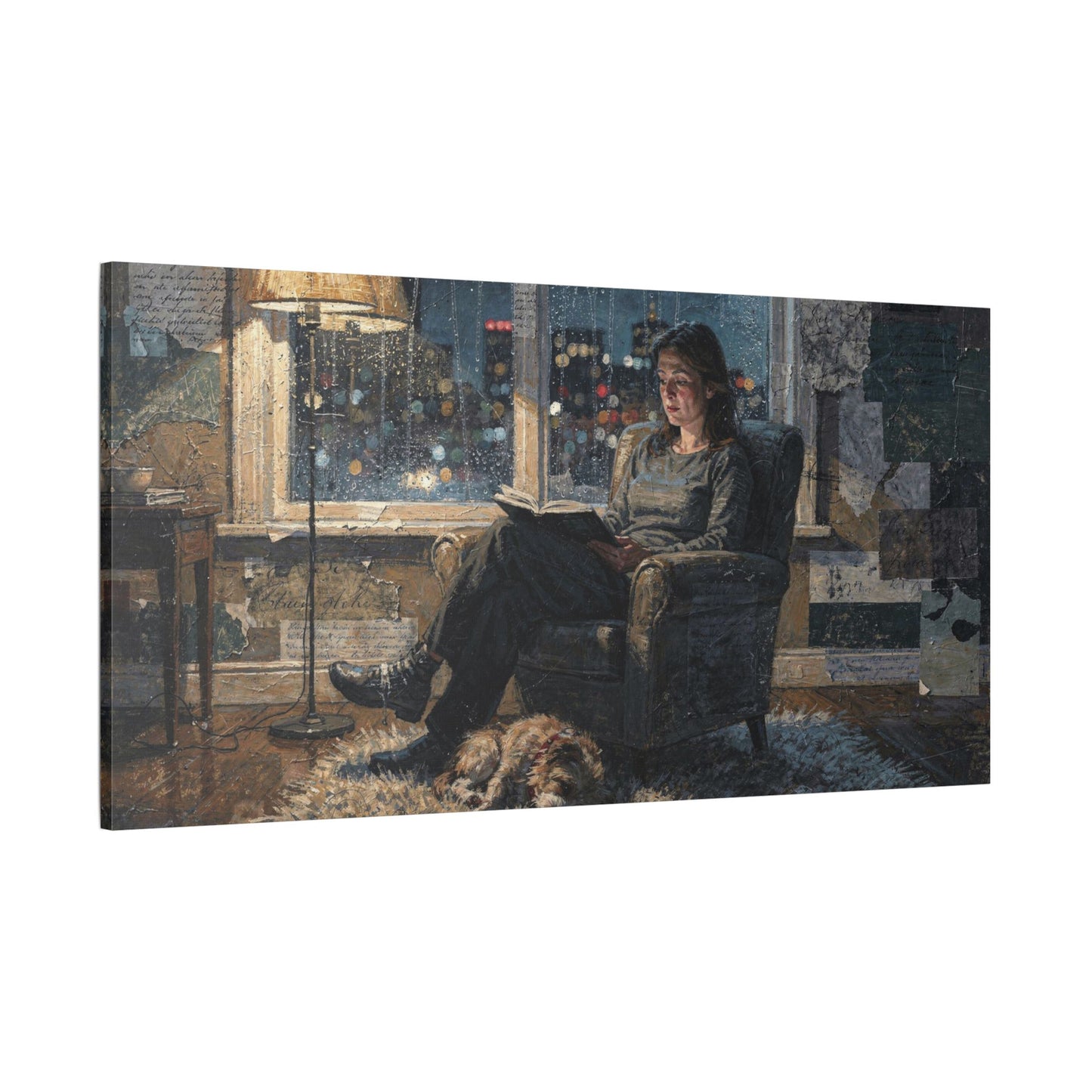 Quiet Evenings – A Reader, a Dog, and the City at Night