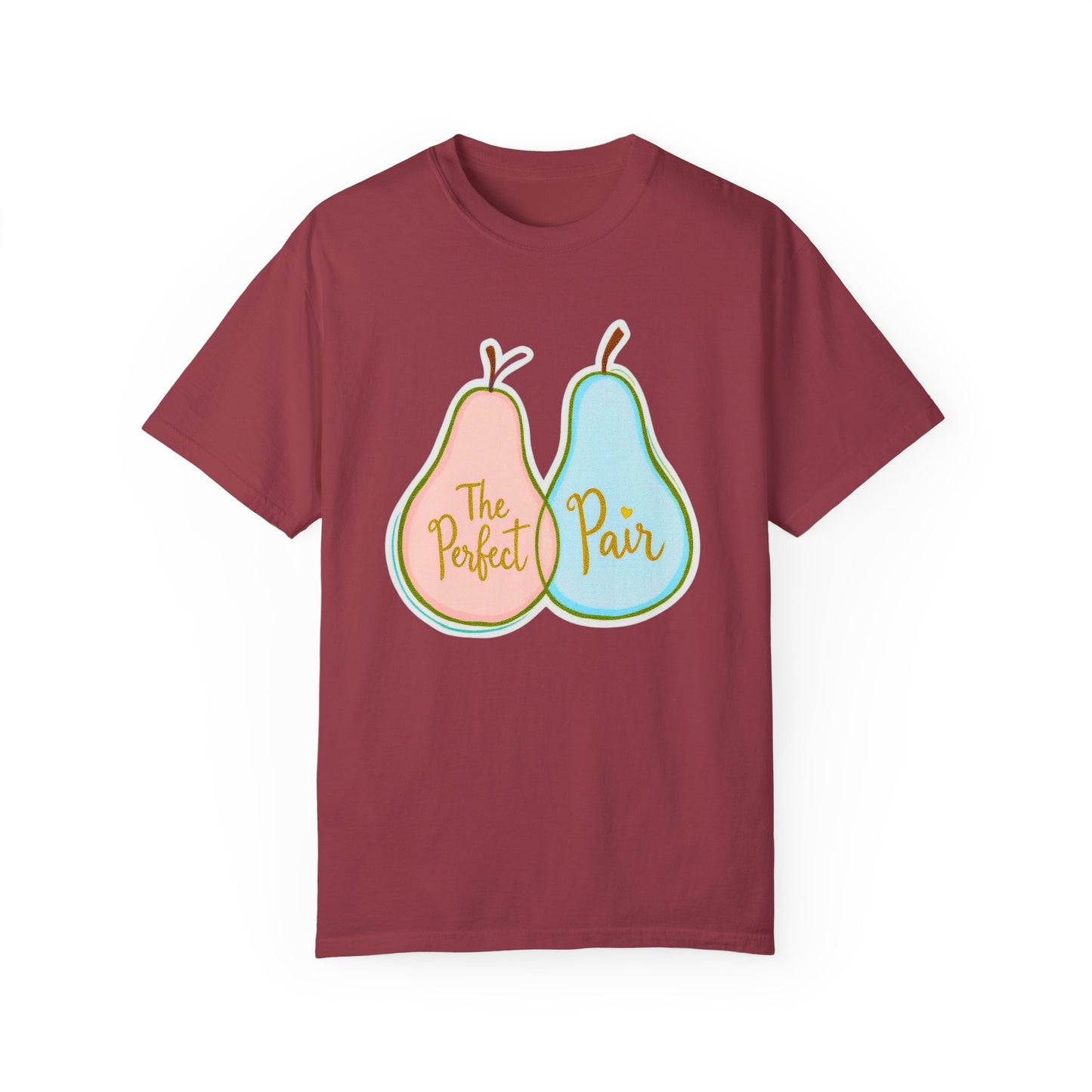 Comfort Colors 1717 Unisex Garment-Dyed T-shirt - "The Perfect Pair" Cute Pear-Themed Design (v1)