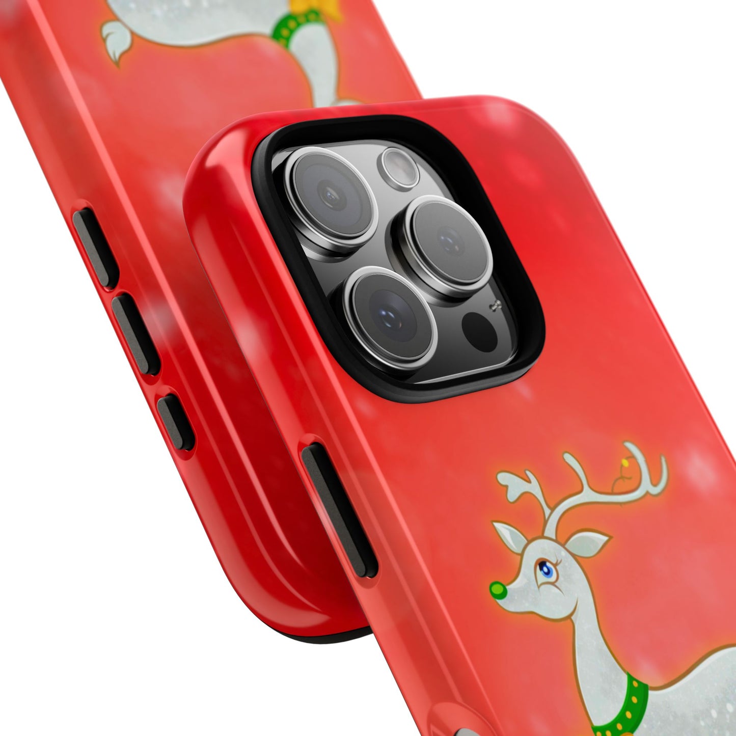 Festive Reindeer No.3 – Santa Hat with Holiday Lights Design for iPhone, Samsung & Google Models
