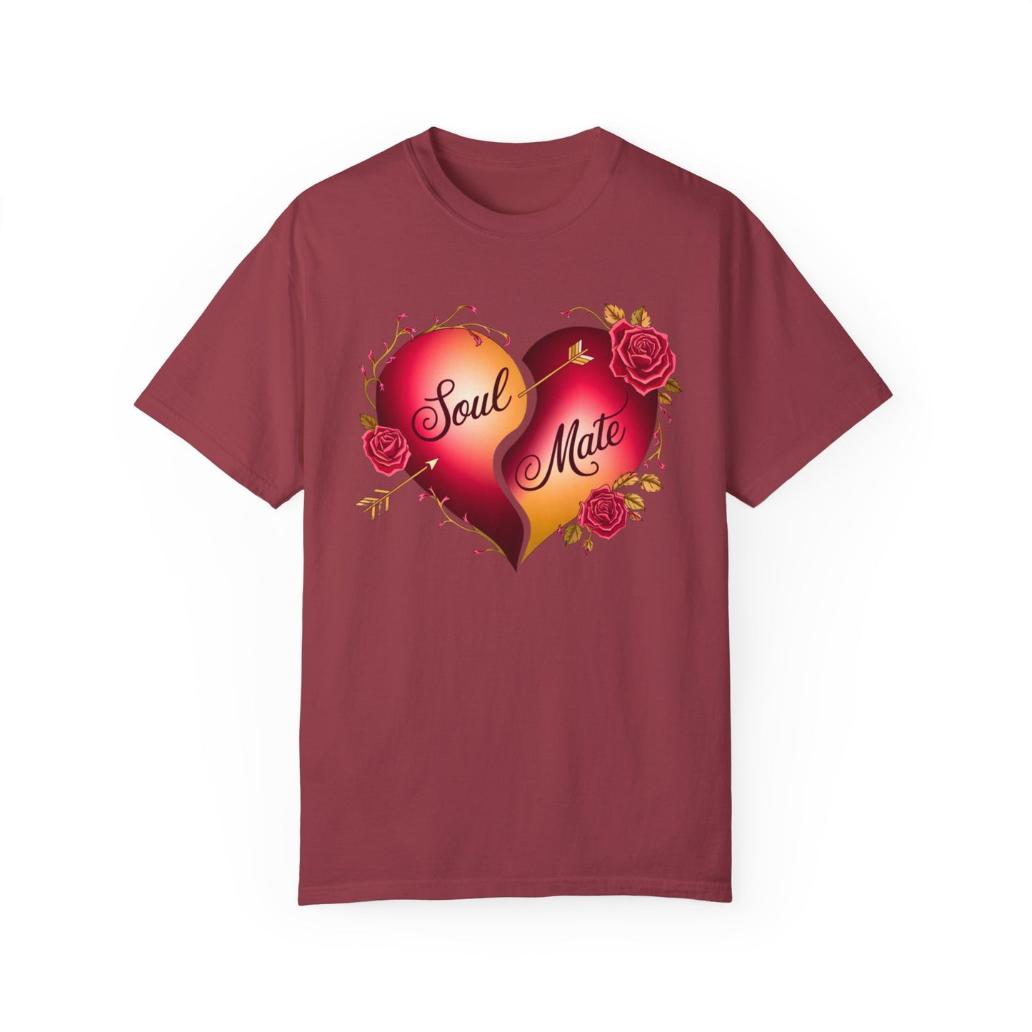 Comfort Colors 1717 Unisex Garment-Dyed T-shirt - "Soul Mate" Couple’s T-Shirts – Romantic Matching Valentine’s Day Gift