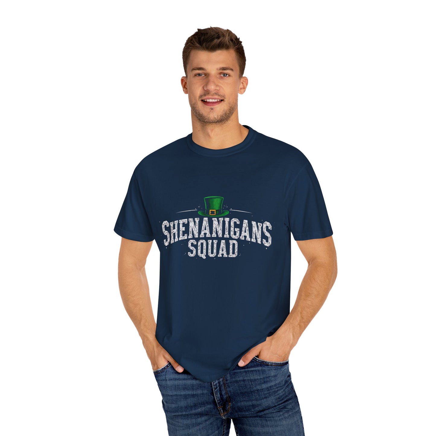 Comfort Colors 1717 Unisex Garment-Dyed T-shirt - Shenanigans Squad St. Patrick’s Day Design