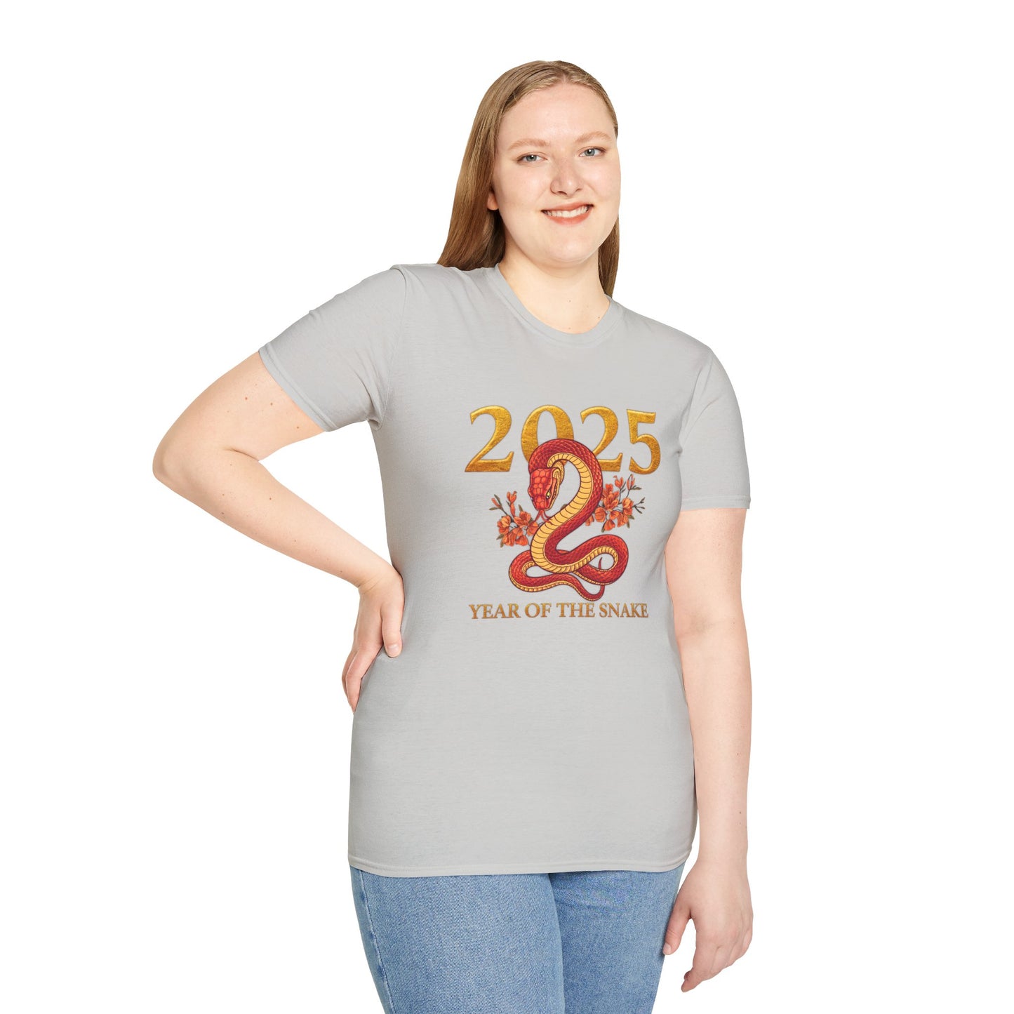 Gildan 64000 Unisex Softstyle Short-sleeve Tee | 2025 Year of the Snake Chinese New Year Design
