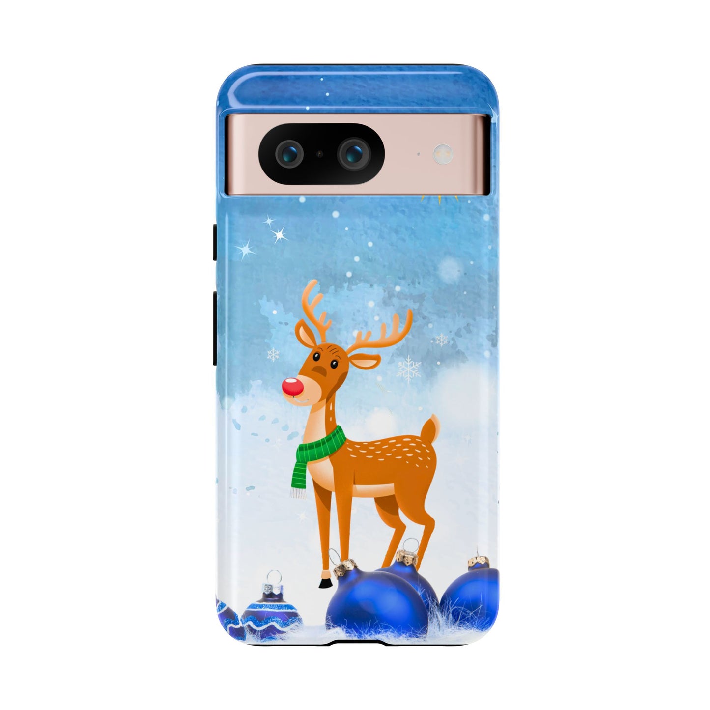 Festive Reindeer No.2 – Santa Hat with Holiday Lights Design for iPhone, Samsung & Google Models