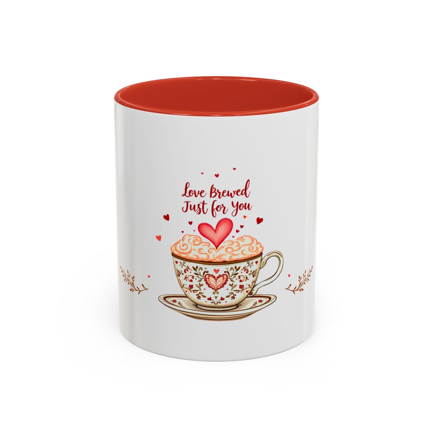 Love Brewed Just for You - Romantic Coffee Mug (11oz, 15oz)