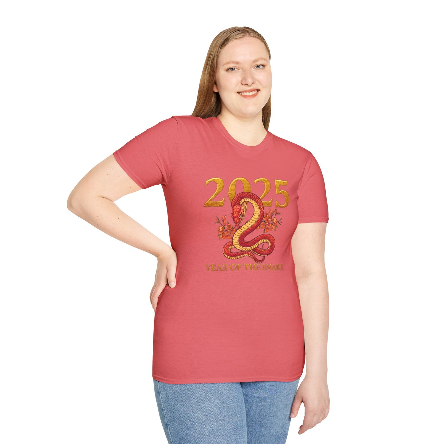 Gildan 64000 Unisex Softstyle Short-sleeve Tee | 2025 Year of the Snake Chinese New Year Design