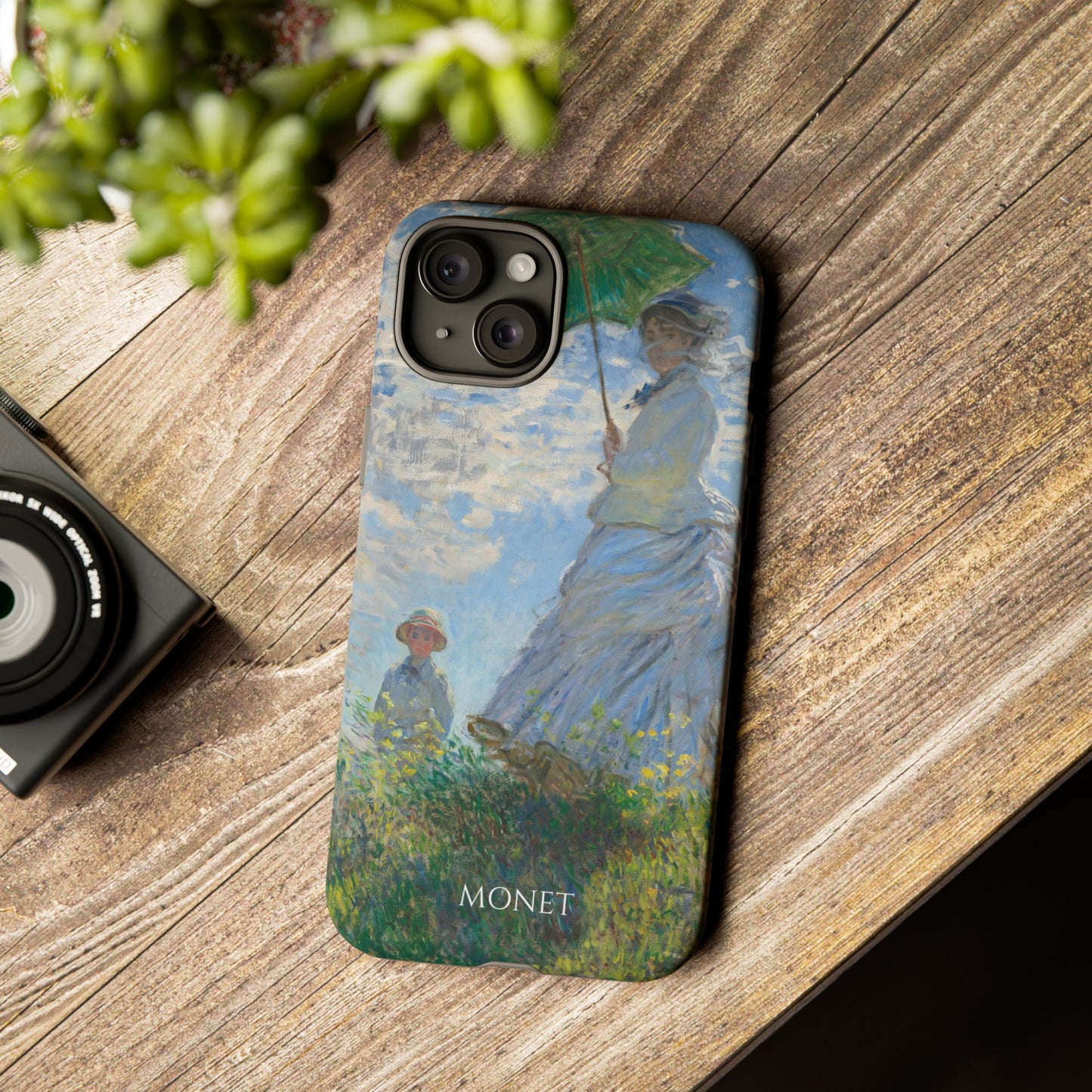 Tough Phone Case for iPhone, Samsung and Google Pixel - Monet, Woman with a Parasol - Madame Monet and Her Son (1875)