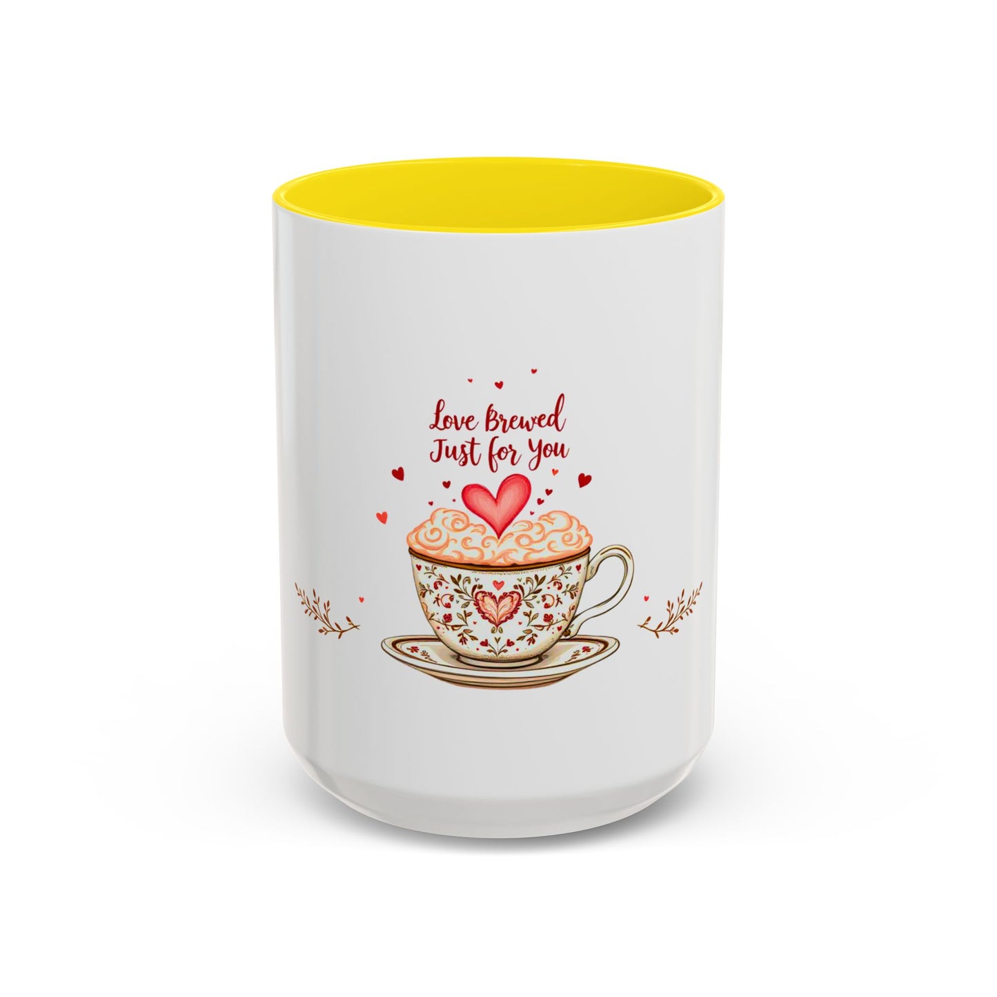 Love Brewed Just for You - Romantic Coffee Mug (11oz, 15oz)