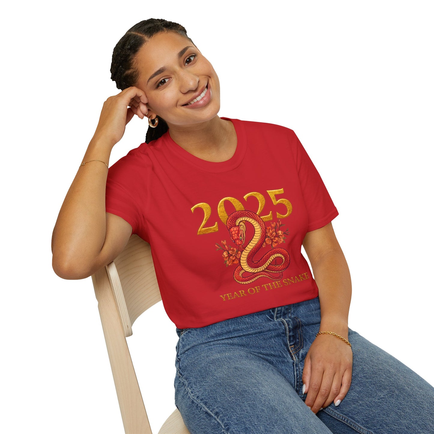 Gildan 64000 Unisex Softstyle Short-sleeve Tee | 2025 Year of the Snake Chinese New Year Design