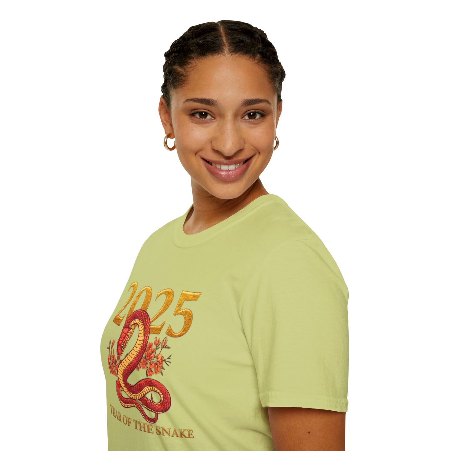 Gildan 64000 Unisex Softstyle Short-sleeve Tee | 2025 Year of the Snake Chinese New Year Design