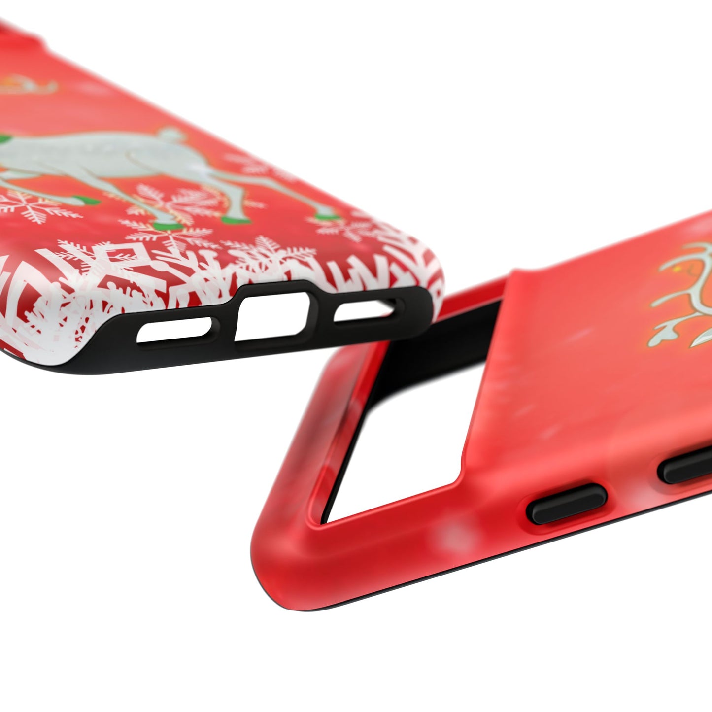 Festive Reindeer No.3 – Santa Hat with Holiday Lights Design for iPhone, Samsung & Google Models