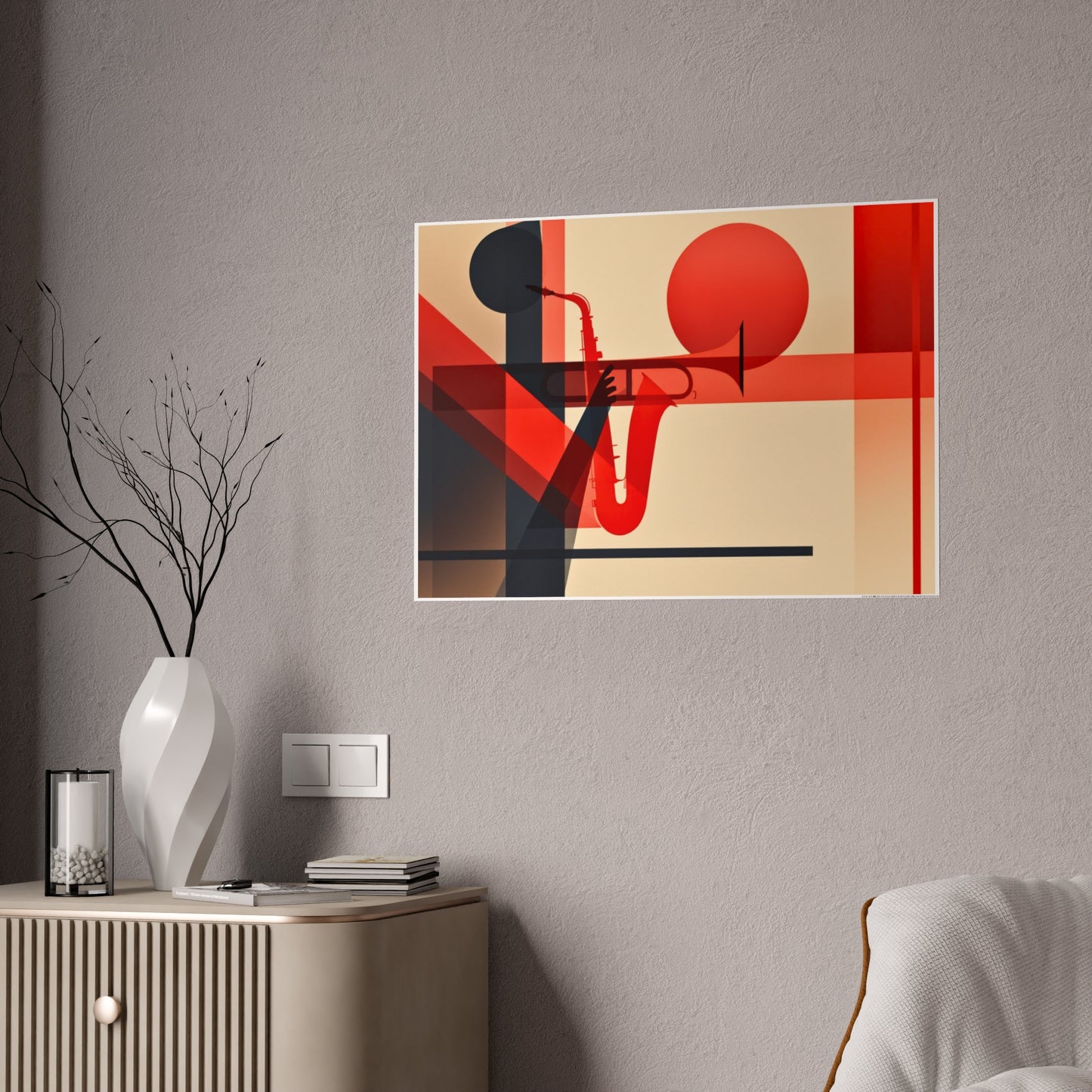 Jazz-Inspired Glossy Poster Art | Abstract Donna II