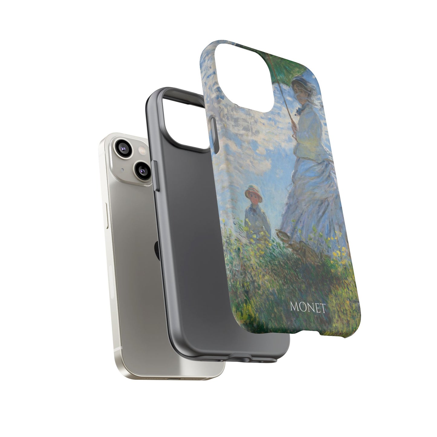Tough Phone Case for iPhone, Samsung and Google Pixel - Monet, Woman with a Parasol - Madame Monet and Her Son (1875)