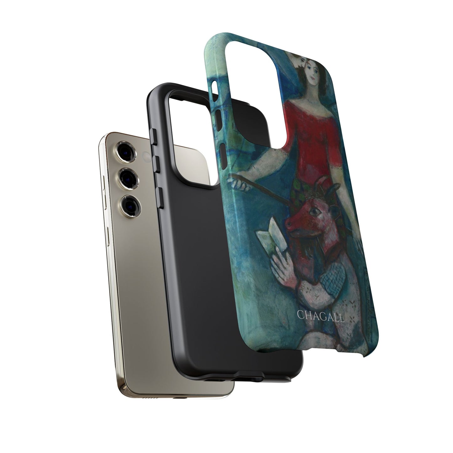 Tough Phone Case for iPhone, Samsung and Google Pixel - Chagall, The Angel and the Reader (1930)
