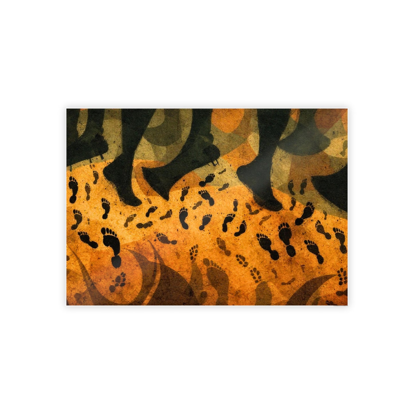 Jazz-Inspired Glossy Poster Art | Footprints in Color