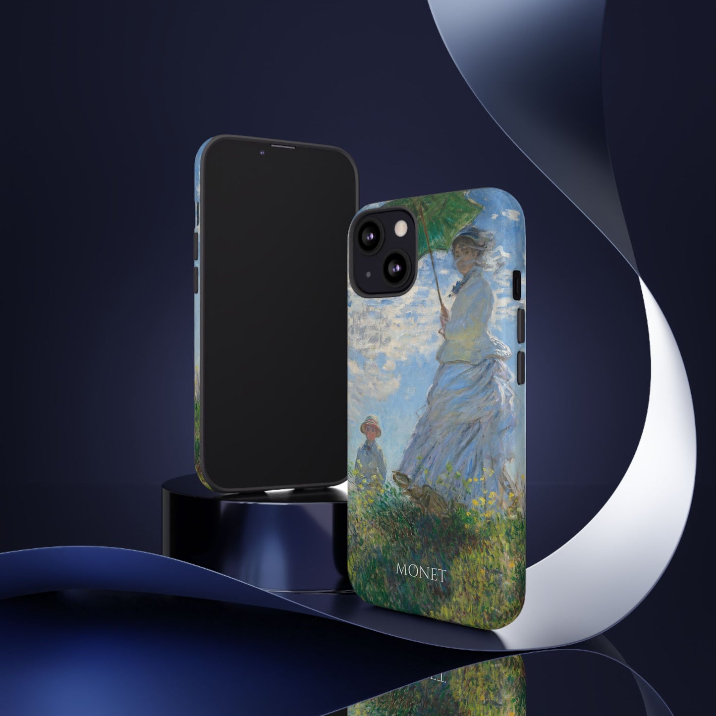 Tough Phone Case for iPhone, Samsung and Google Pixel - Monet, Woman with a Parasol - Madame Monet and Her Son (1875)