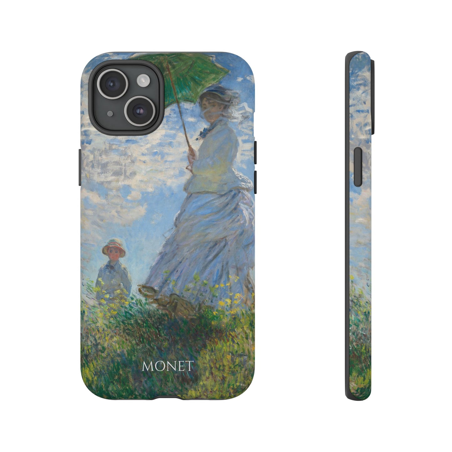 Tough Phone Case for iPhone, Samsung and Google Pixel - Monet, Woman with a Parasol - Madame Monet and Her Son (1875)