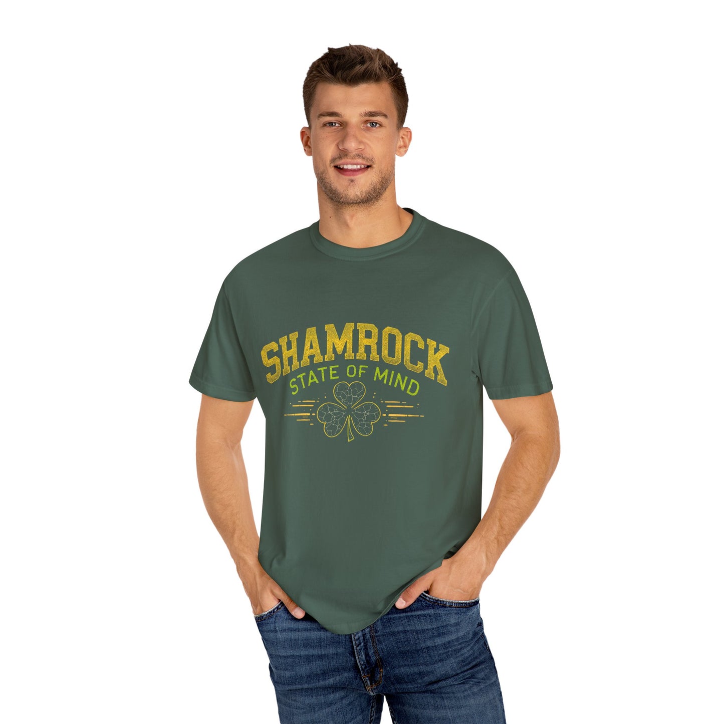 Comfort Colors 1717 Unisex Garment-Dyed T-shirt - Shamrock State of Mind St. Patrick’s Day Design