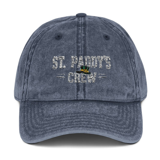 St. Paddy’s Crew Vintage Dad Hat - Embroidered for St. Patrick's Day