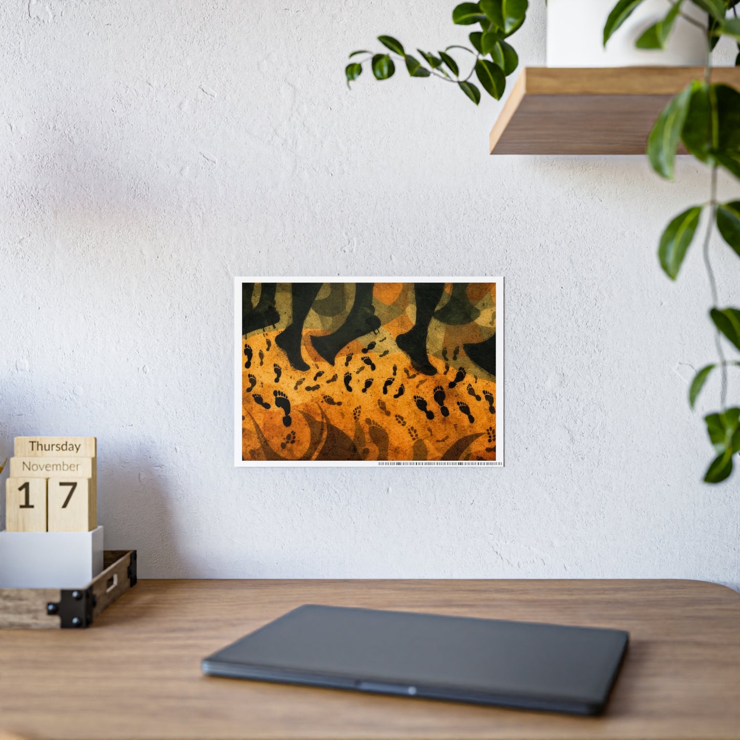 Jazz-Inspired Glossy Poster Art | Footprints in Color