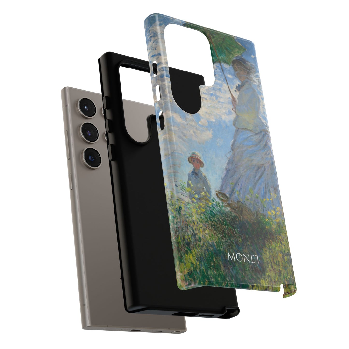 Tough Phone Case for iPhone, Samsung and Google Pixel - Monet, Woman with a Parasol - Madame Monet and Her Son (1875)