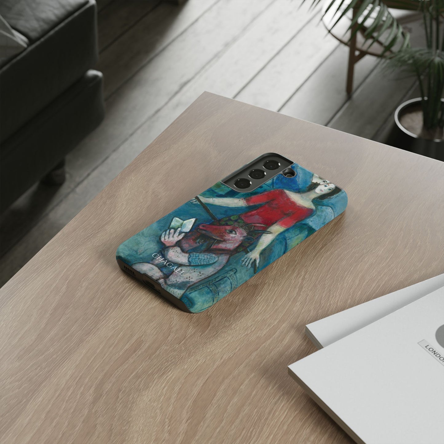 Tough Phone Case for iPhone, Samsung and Google Pixel - Chagall, The Angel and the Reader (1930)