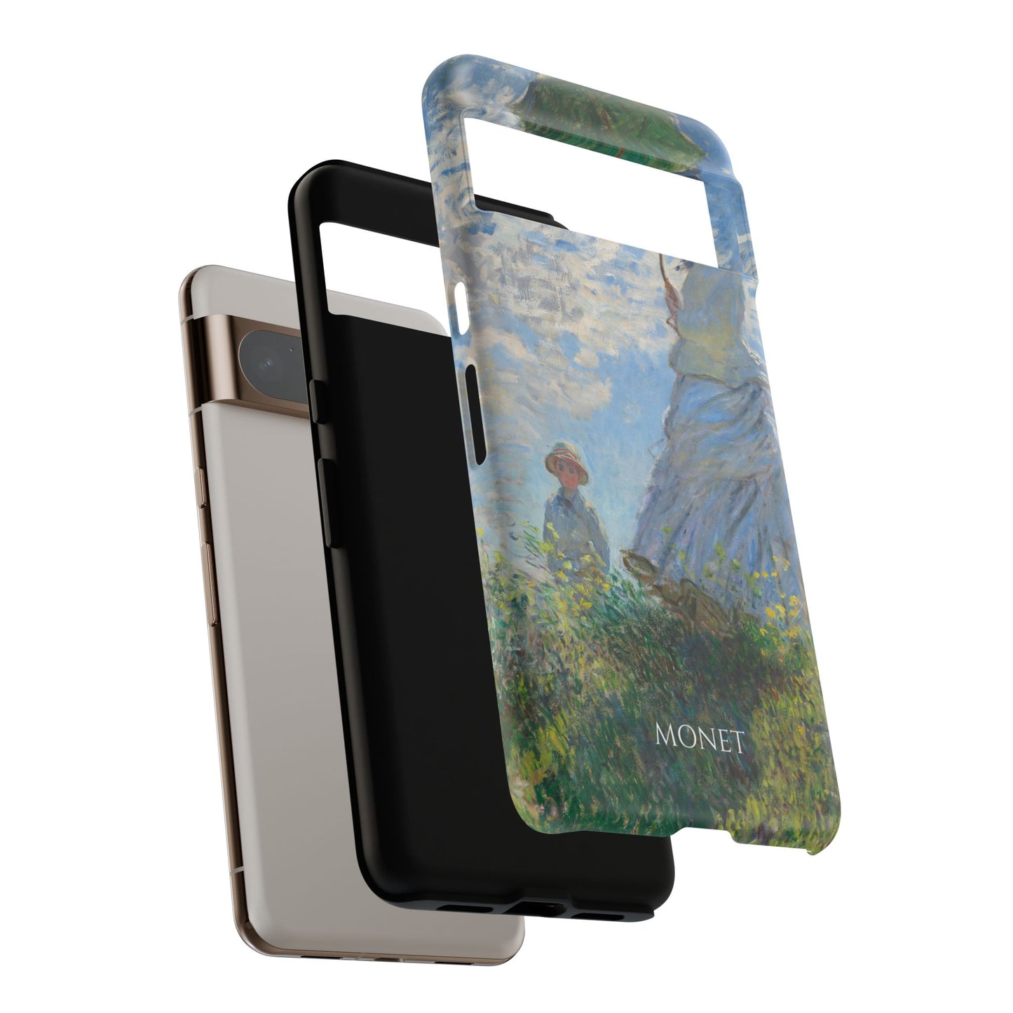Tough Phone Case for iPhone, Samsung and Google Pixel - Monet, Woman with a Parasol - Madame Monet and Her Son (1875)
