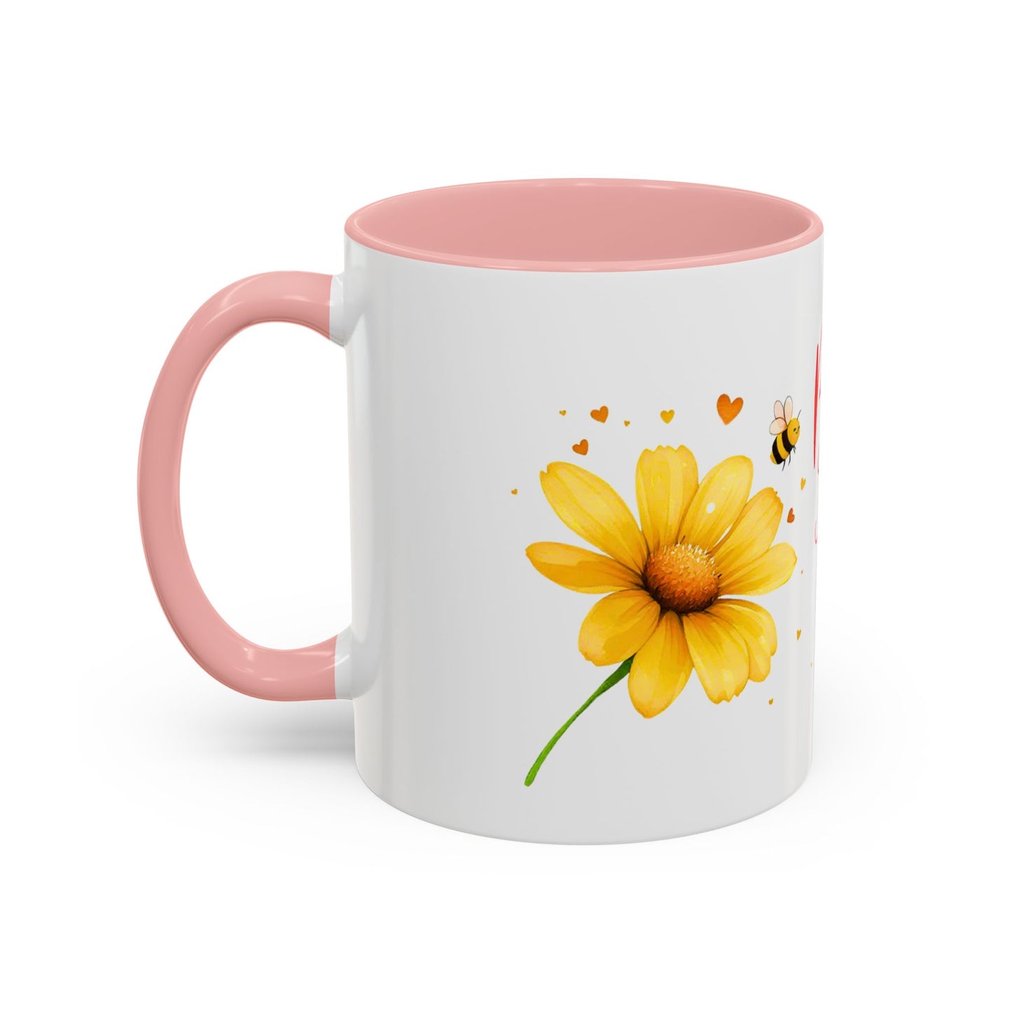 Bee Mine - Floral Accent Ceramic Mug (11oz, 15oz)
