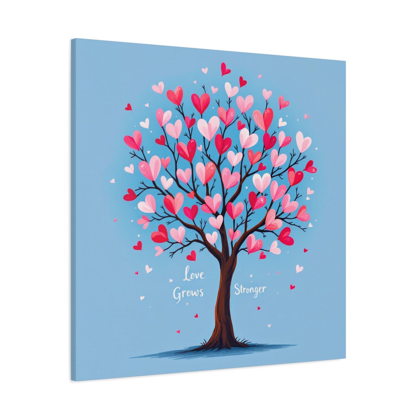 Love Grows Stronger – Heart Tree Canvas Art
